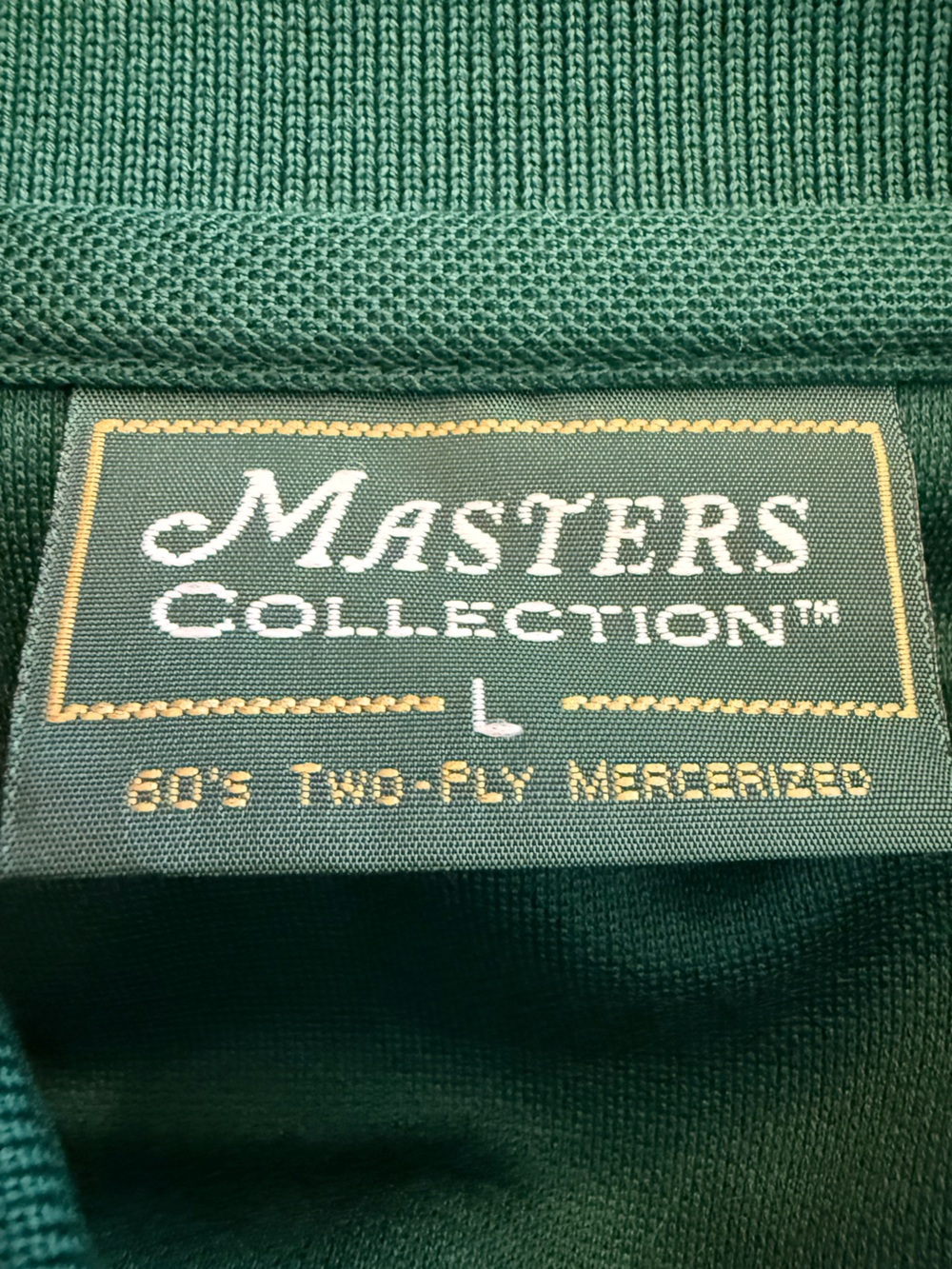 Masters Collection Augusta National Green Polo Shirt NWT Hong Kong Cotton Large - Picture 11 of 16